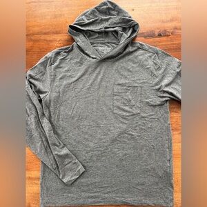Vineyard Vines Gray Edgartown T-shirt Long Sleeve with Hoodie Men's Size M